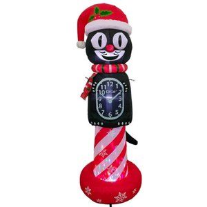 6-Foot Inflatable Kit-Cat Klock with Animated Tail and Rotating Lights